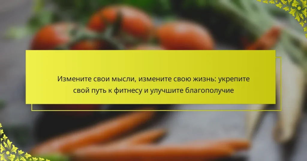 Измените свои мысли, измените свою жизнь: укрепите свой путь к фитнесу и улучшите благополучие