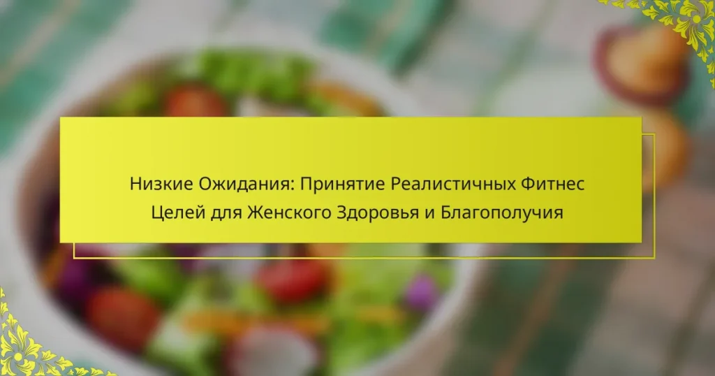 Низкие Ожидания: Принятие Реалистичных Фитнес Целей для Женского Здоровья и Благополучия