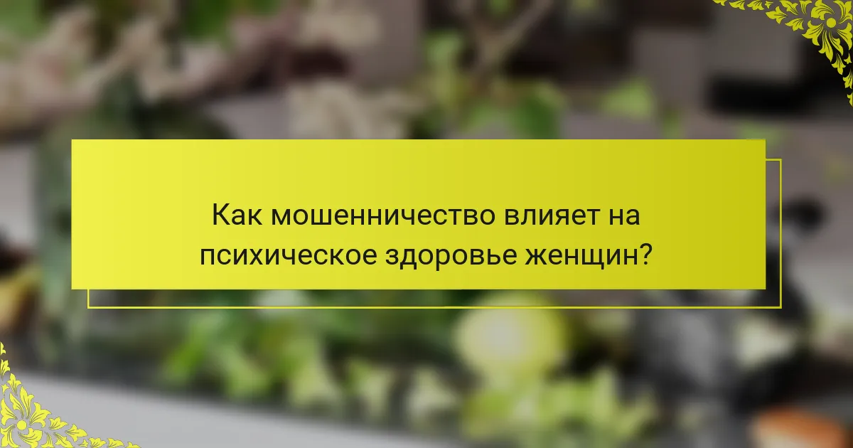 Как мошенничество влияет на психическое здоровье женщин?